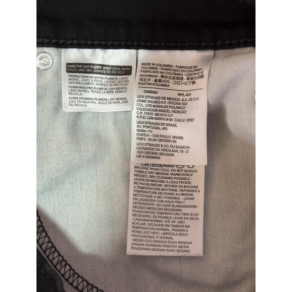 Levi's 559 Jeans Men's 40X30 Black Relaxed Fit Straight Leg Flex Dark Stretch - Picture 10 of 12